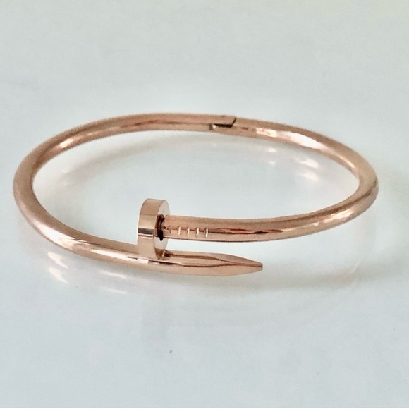 Generic Nail Cuff Bangle Bracelet in Rose Gold - Picture 3 of 10